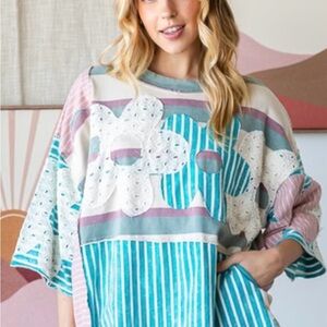 Oil & Hali Floral Patchwork top